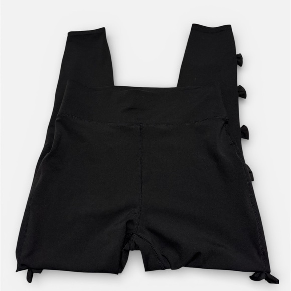 Popfit Black Leggings with Bow Accents Size XL - Picture 2 of 4